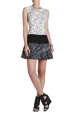NEW BCBGMAXAZRIA LILLIAN SLEEVELESS BLOCKED DRESS BGP61B98/M830W SIZE 6