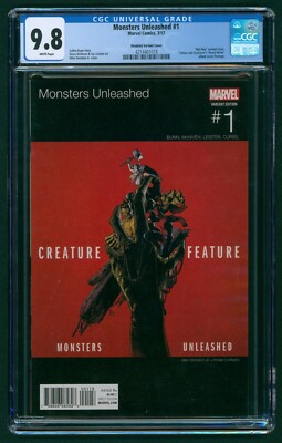 Monsters Unleashed #1 (2017) Hip Hop Variant CGC 9.8 White! Deodato Cover! RARE!