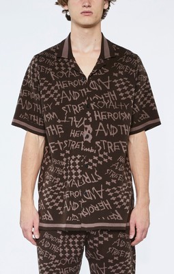 KSUBI heroism knit resort ss shirt java - brown