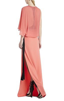 Pre-owned Bcbgmaxazria Runway Coral Reef Paloma Dress Srx6w520/l275a Size M In Pink