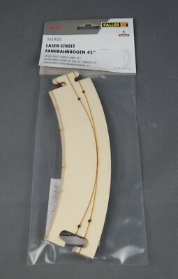 FALLER 161920 [H0, CarSystem] - Laser-Street 4x Fahrbahnbogen 45° R 268mm