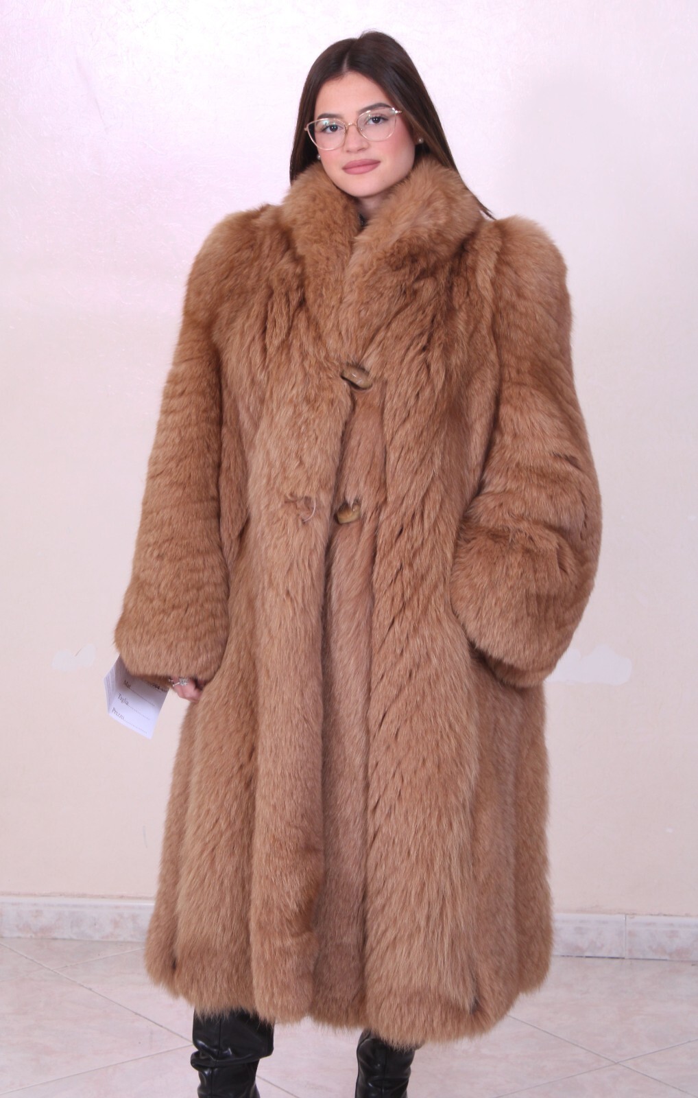 PELLICULE ペリキュールfront gather furcoat JACKET FOX FUR COAT FUCHS PELZMANTEL FOURRURE RENARD GIACCA