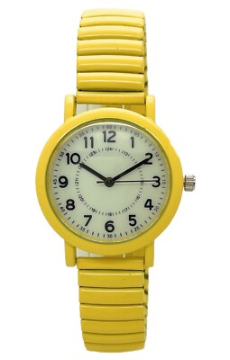Mens Ladies 33mm Easy Reader Stretch Elastic Band Fashion Watch LOW PRICE