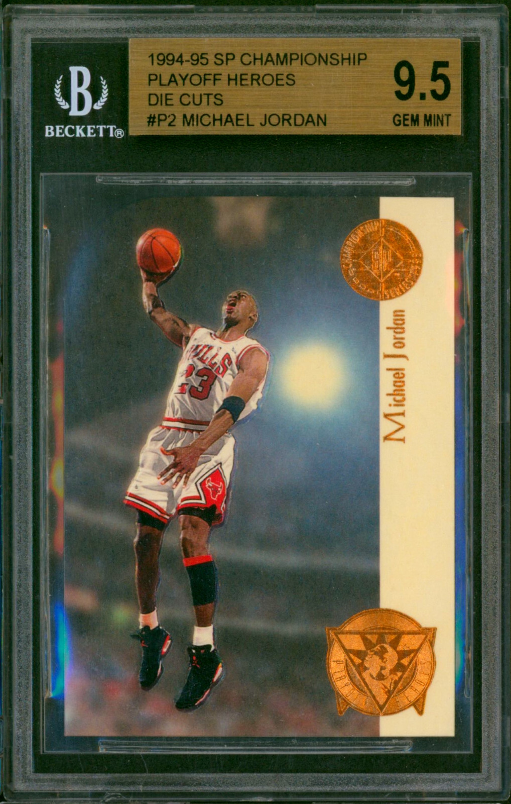 SP Playoff Heroes Michael Jordan PSA 10