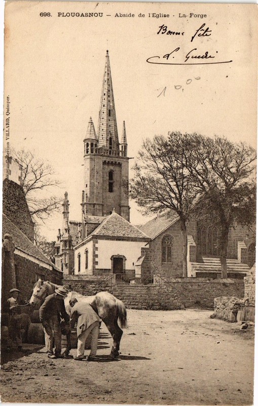 Cpa Plougasnou - Abside De L'ÃGlise - La Forge (206859)