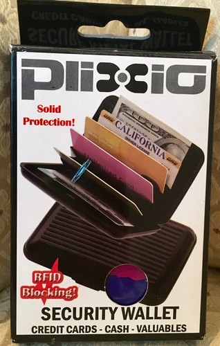 Plixio Purple & Pink Aluminum Wallet & Credit Card Case- RFID Protection NEW