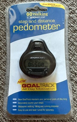 SPORTLINE GO Walking Step & Distance PEDOMETER GW4202BK - NEW SEALED ITEM