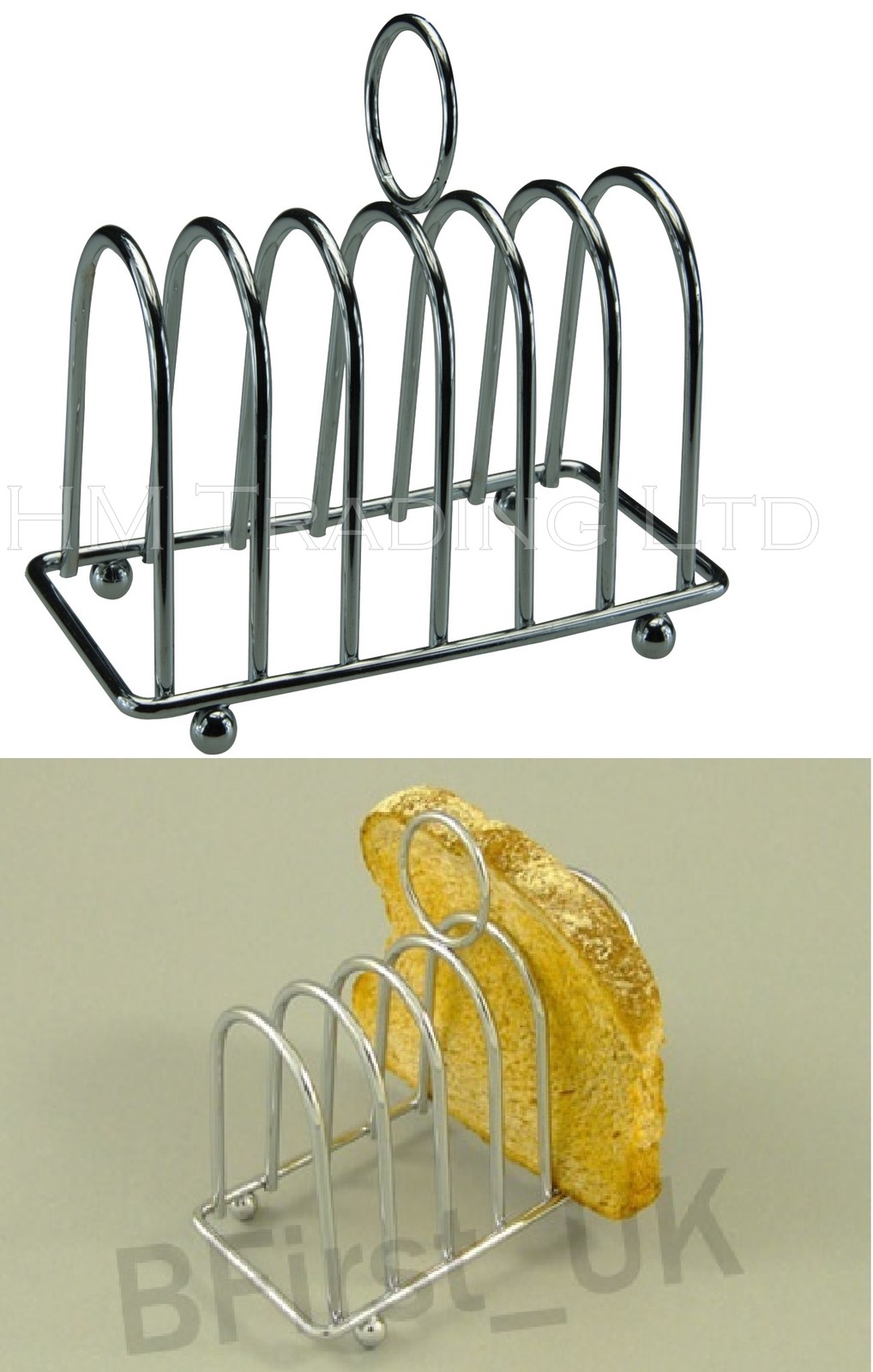 Chrome Metal 6 Slote Slices Toast Serving Dining Rack Stand Holder Loaf Bread eBay