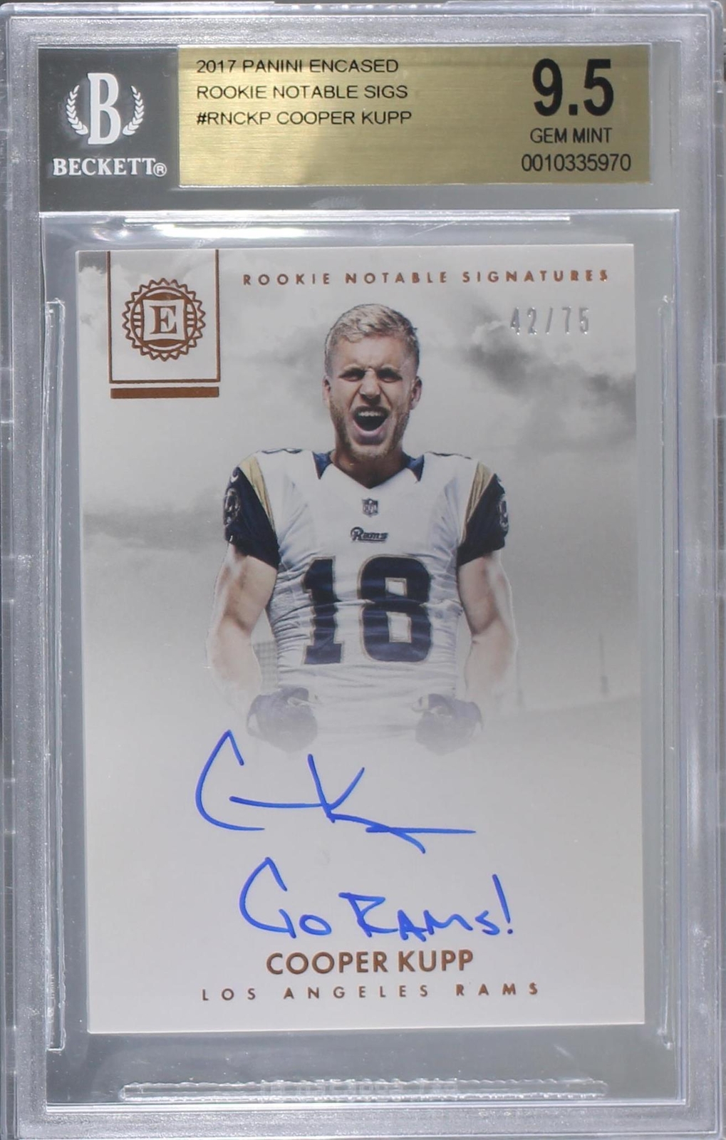 2017 Panini Encased Cooper Kupp #RN-CKP