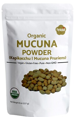 Mucuna Pruriens Powder (Mucuna Seed Bean ), USDA Certified Organic, 4 8 16 ounce
