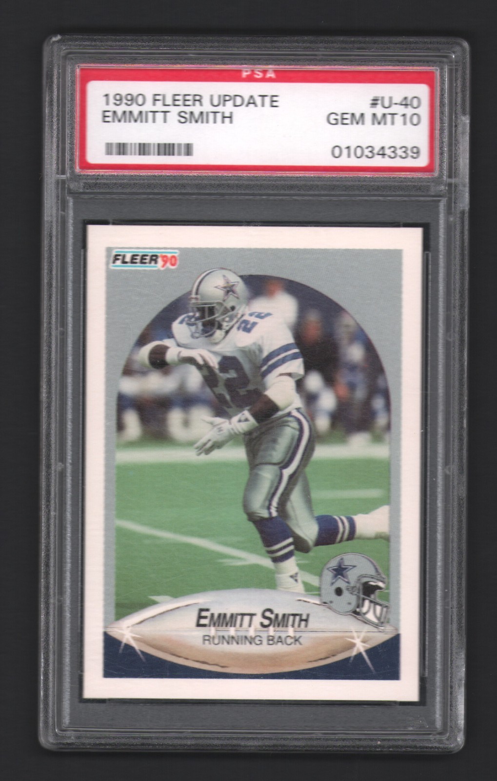 NFL COWBOYS EMMITT SMITH ルーキーカード 1990 Pro Set #685 Emmitt Smith ROOKIE RC PSA 8 Graded