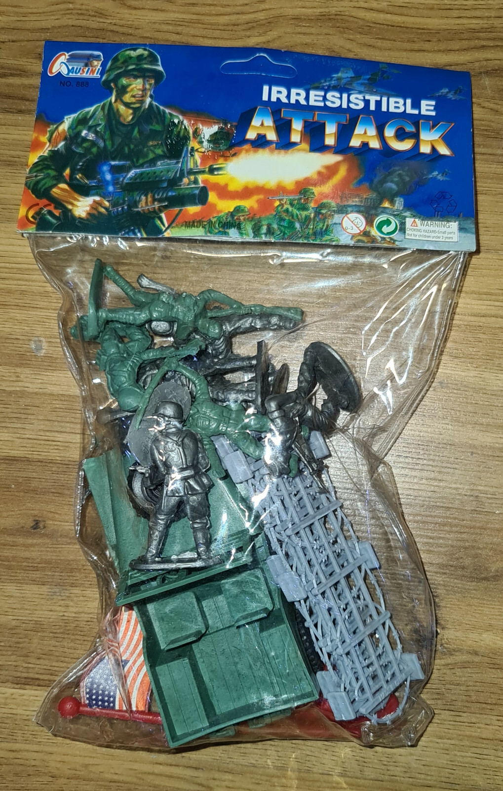 American WW2 plastic soldiers / green JEEP Irresistible Attack Bag