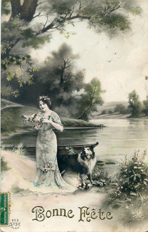 *23695 Cpa Fantaisie Femme - Bonne FÃªTe