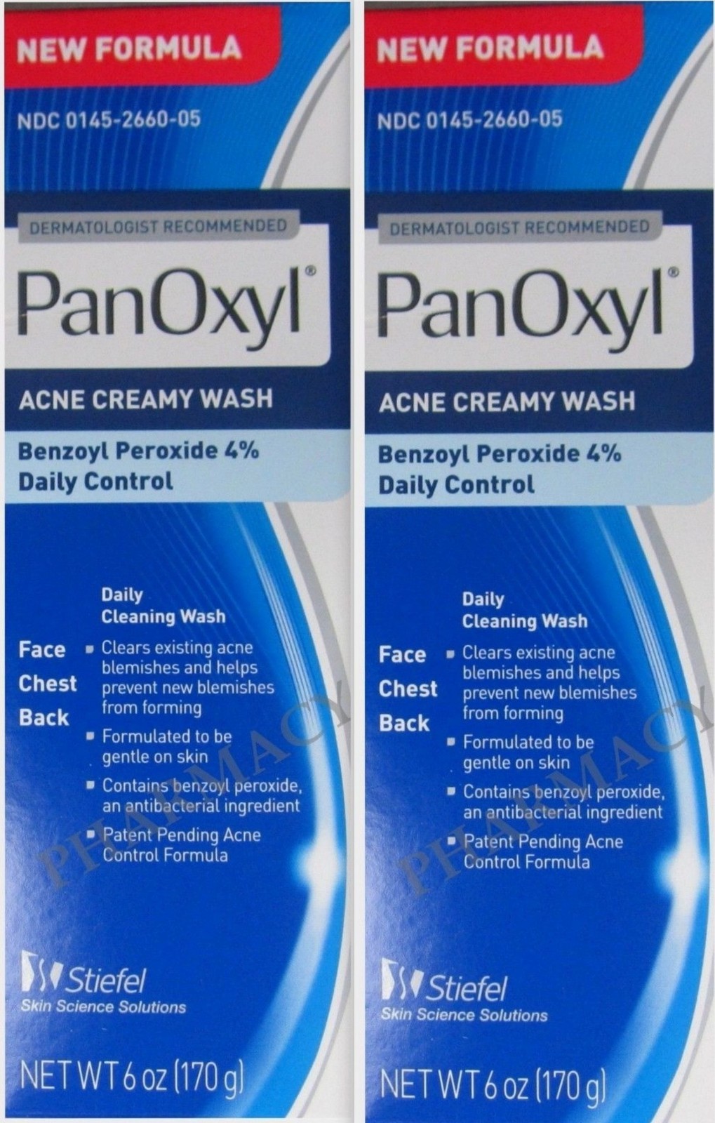 4% PANOXYL Acne Wash Benzoyl Peroxide 4% 6oz ( 2 pack ) GERIMED ~