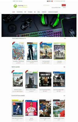 Gaming Produts Store, Amazon Affiliate DropShip eCommerce Website + Free Host