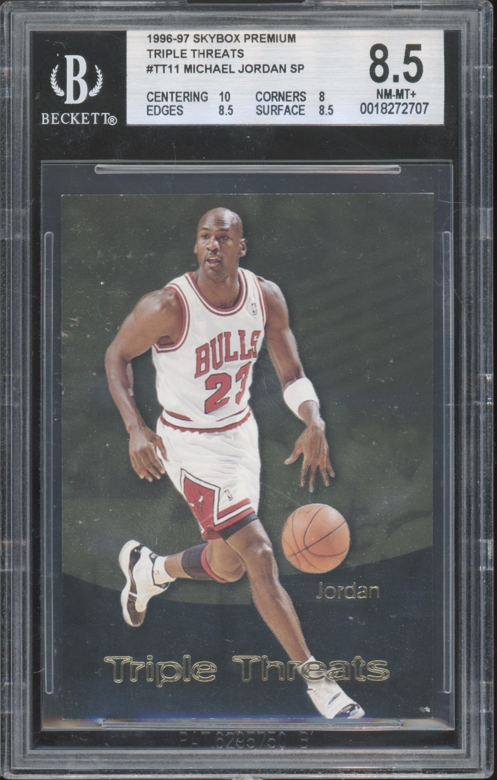 1996 Skybox Premium Triple Threats Michael Jordan NM-MT+ BGS 8.5
