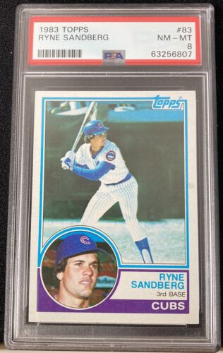 1983 Topps #83 Ryne Sandberg Rookie Card PSA 8 NM-MT…Chicago Cubs. rookie card picture