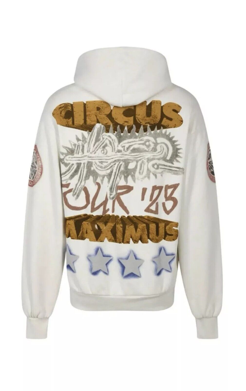 TRAVIS SCOTT Hoodie XL - Circus Maximus Tour '23 - AUTHENTIC MERCH, WHITE HOODIE TRAVIS SCOTT Hoodie XL - Circus Maximus Tour '23 - AUTHENTIC MERCH, WHITE HOODIE