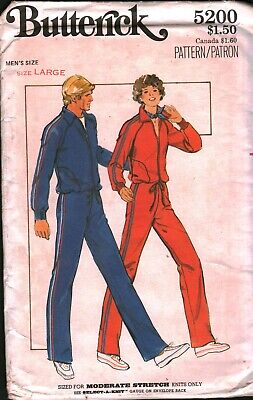 5200 Vintage Butterick Sewing Pattern 1970s Mens Semi Fitted Top Pants UNCUT OOP