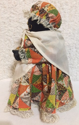 Vintage Handmade African American Primitive Folk Art Jar Sock Doll Mammy