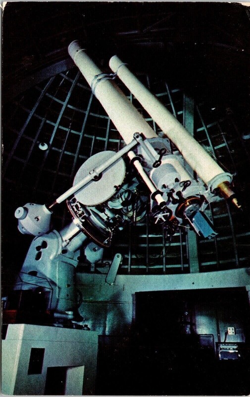 Twin Refracting Telescope Griffith Observatory Los Angeles CA Chrome Postcard