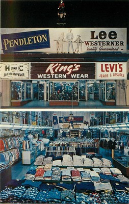 Vintage Postcard King's Western Wear 