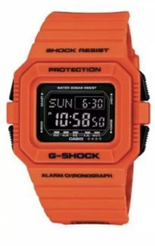 Pre-owned Casio Dw-d5500mr-4  G-shock Rescue Orange Series Digital Men's Wrist Watch