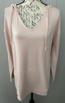 Lularoe Eliza Long Sleeve Top Shirt Hoodie Large L Solid Soft Blush Pink New