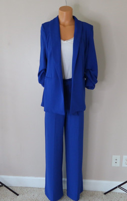 Womens Royal Blue Pants Suit - Fashion Nova Celine - Size Small - NWT