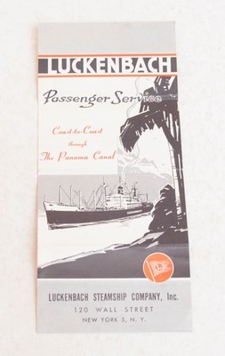 Merchant Ship Leaflet Luchenbach Passenger Service Panama Canal