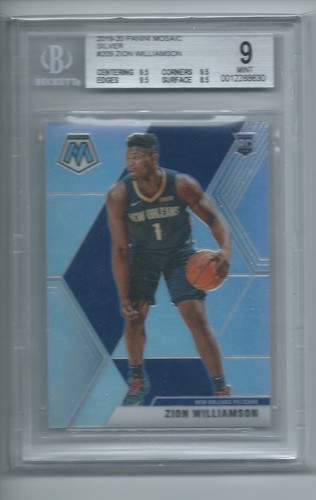 ZION WILLIAMSON 2019-20 PANINI MOSAIC SILVER PRIZM RC #209