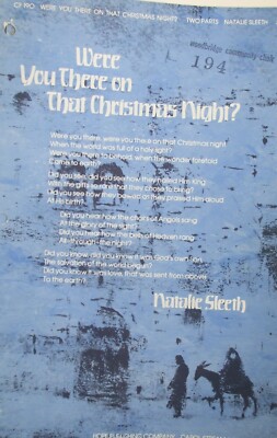 Were You There on That Christmas Night 2 part voice arr Sleeth 2 copies FS