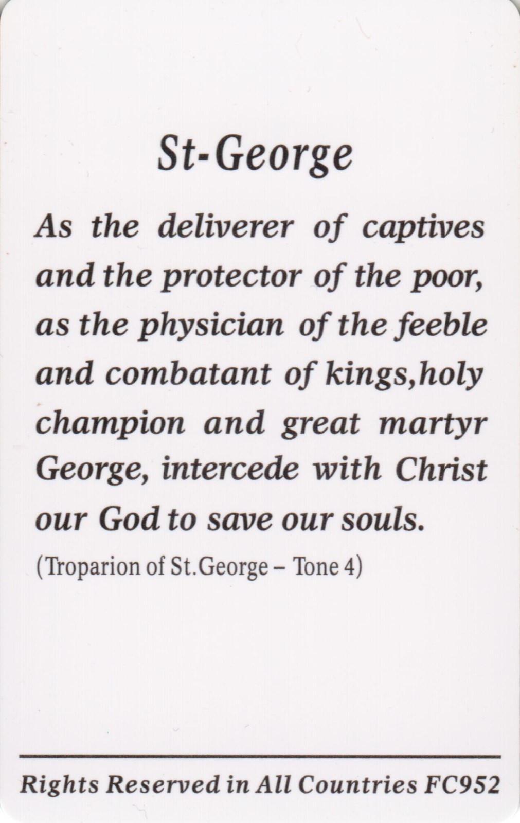 Orthodox Icon Prayer Card Saint (2.2" x 3.4") Durable Plastic NEW eBay