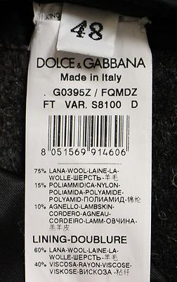 Pre-owned Dolce & Gabbana Coat Jacket Gray Double Breasted Giacca 48 /us38 / M Rrp $3500