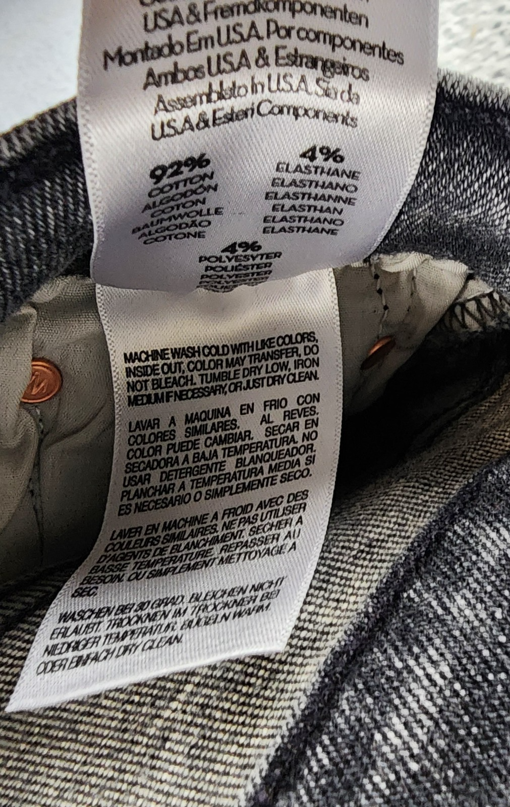 MOTHER The Mid Rise Rider Skimp Jeans Women's 23 I Hate Snakes Button Closure - Picture 12 of 16