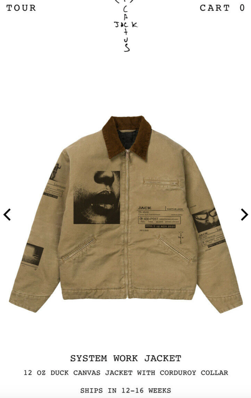 Travis Scott x Playstation x Cactus Jack System Work Jacket Travis Scott x Playstation x Cactus Jack System Work Jacket