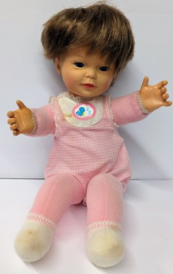 VINTAGE MATTEL 1980 LOVE 'N TOUCH 15'' LIVING BABY DOLL