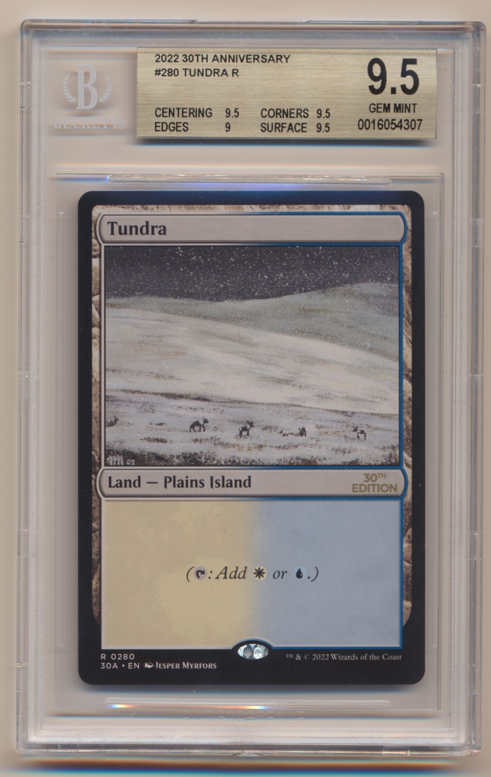 BGS 9.5 MTG Magic the Gathering 30th Anniversary Tundra #280 BGS 9.5 MTG Magic the Gathering 30th Anniversary Tundra #280