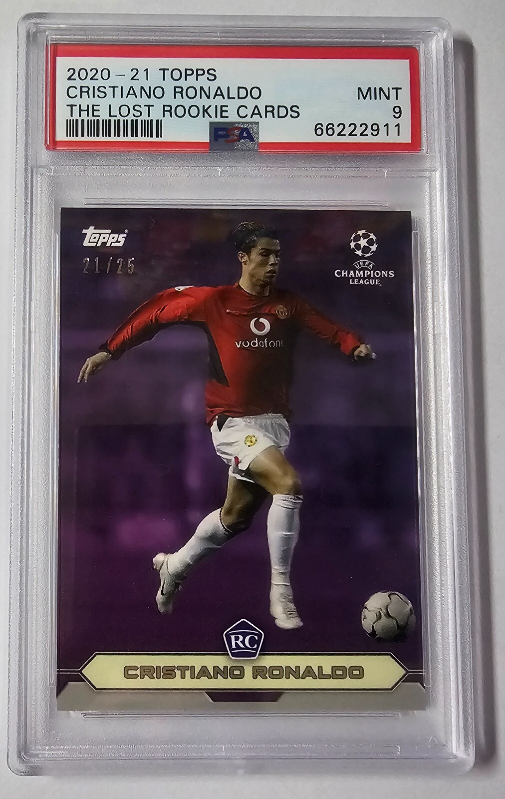 TOPPS LIVING CRISTIANO RONALDO クリロナ PSA9 Cristiano Ronaldo 2020 Topps The Lost Rookie Soccer Card