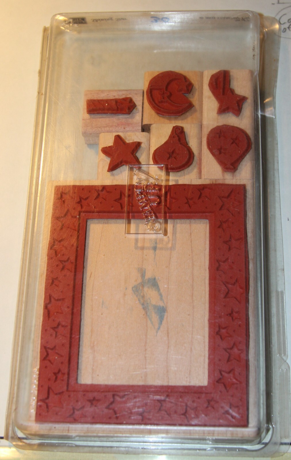 Stampin’ Up! Shining Star 2003, Moon, Star, Balloon, Frame, Candle, Set of 7