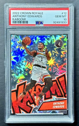2022-23 Panini Crown Royale ANTHONY EDWARDS #12 Kaboom! PSA