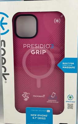 Speck Presidio2 Grip Magsafe Case For Apple iPhone 14 Plus/15 Plus Digital Pink