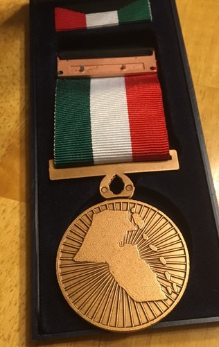 1991 Liberation Of Kuwait Medal Desert Strom In Box Made In Italy