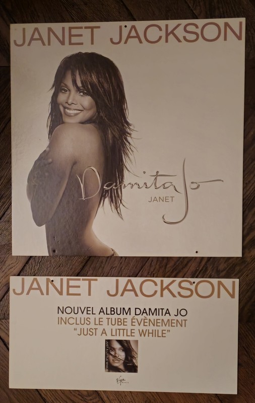 Janet Jackson Display Plv Double Face In Store Promo 