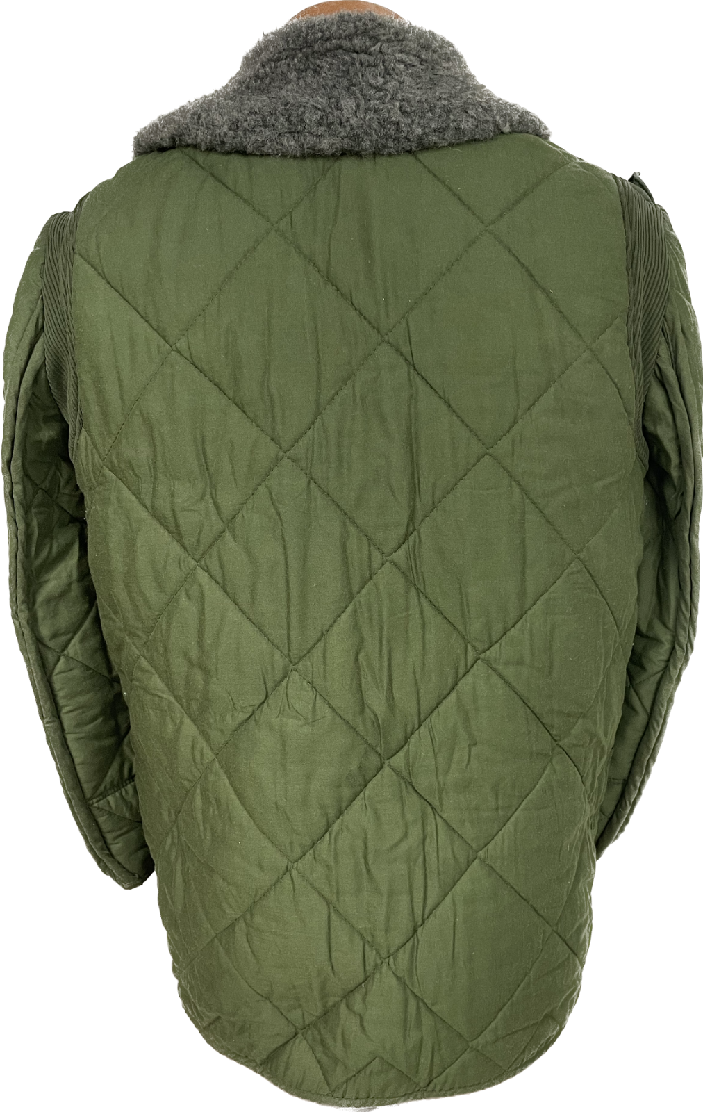 Vintage Cold War Era Euro Military Surplus Field Jacket Liner fur Collar MEDIUM