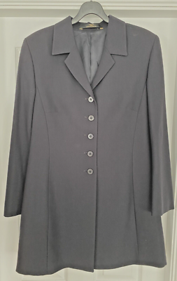 Ladies longline navy blazer discount
