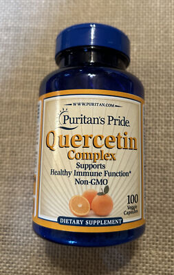 New Puritans Pride 100 Veggie Caps Quercetin Complex Vit C Support Immune System