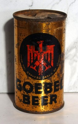 GOEBEL BEER - GERMAN VERSION - VERY RARE - FLAT TOP - OI - IRTP - DETROIT, MICH.