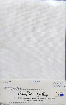 Cross Stitch Canvas 25 Count Cotton Viscose 18 x 18 45 x 45 cm by Petit Point af