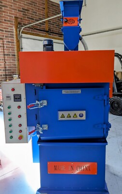 1.5 Cubic Foot Rubber Belt Tumble Shot Blast System with Dust Collector